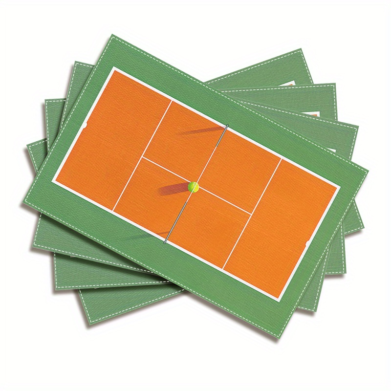 Badminton House - Linen Placemat Tennis Court Sport Racket