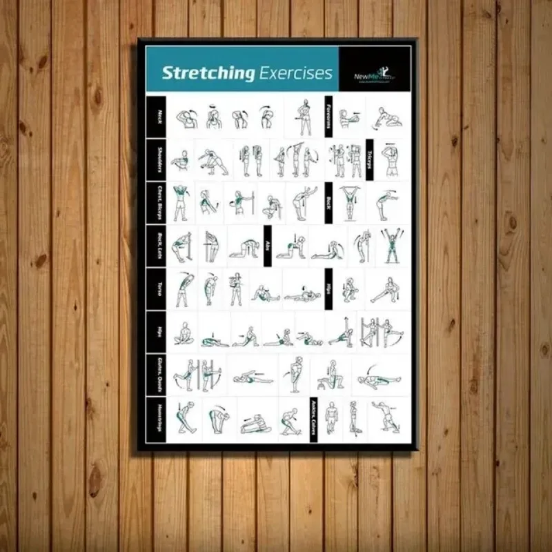 Badminton Poster - Body Exercise Training Chart GYM Fitness