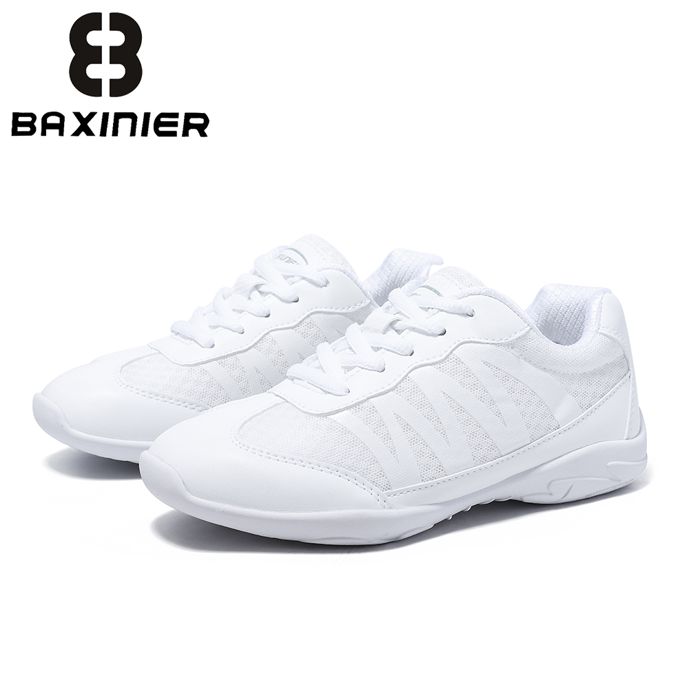 Badminton Shoes - BAXINIER Girls White Cheer Athletic Shoes