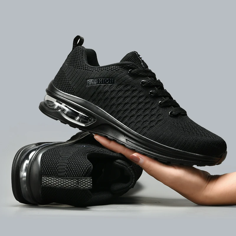Badminton Shoes - Men Running Shoes Lace Up Sneakers