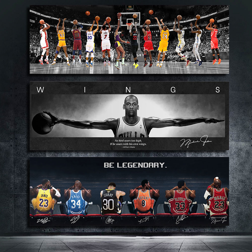 Badminton Poster - Motivational Basketball C-Curry and K-kebe Poster