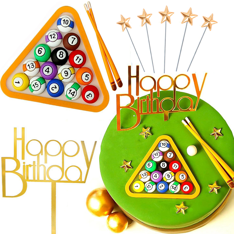 Badminton Kids - Billiard Ball Cake Decoration Boy Kid