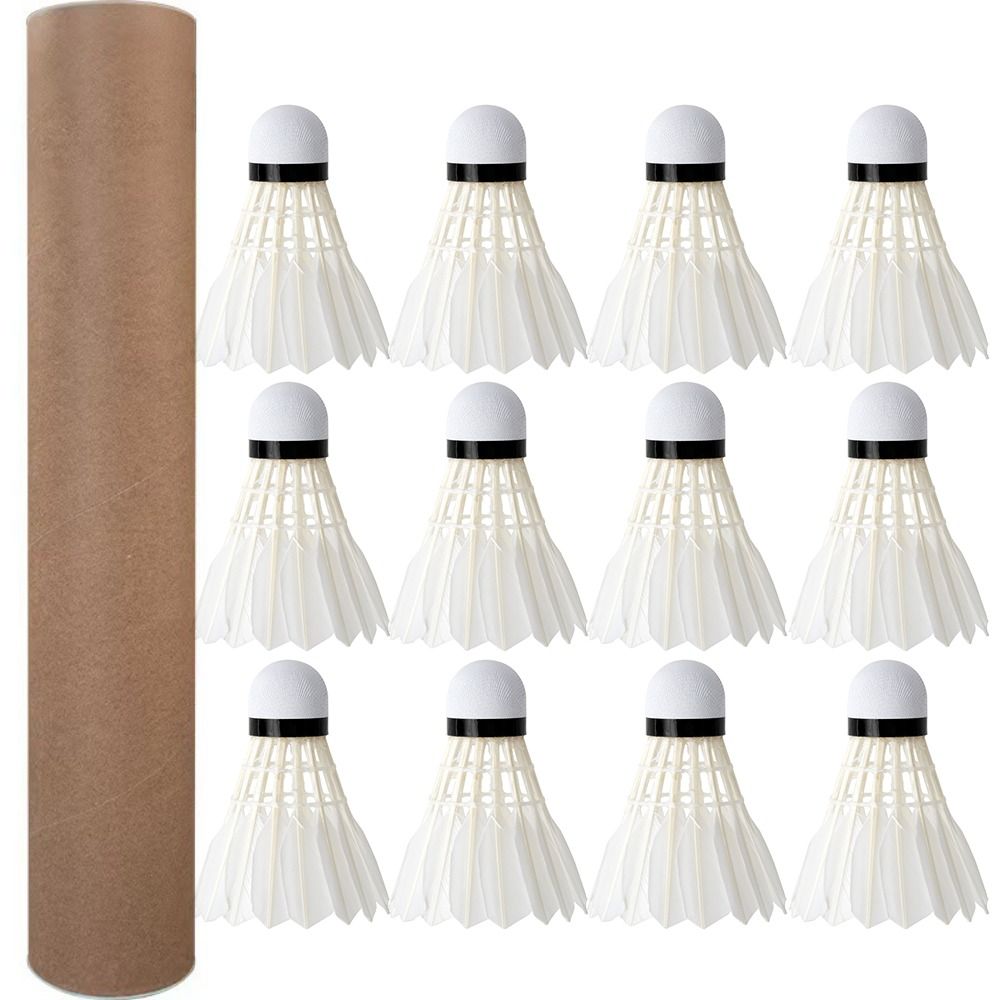Badminton House - 3/6/12Pcs New White Badminton Shuttlecock Durable