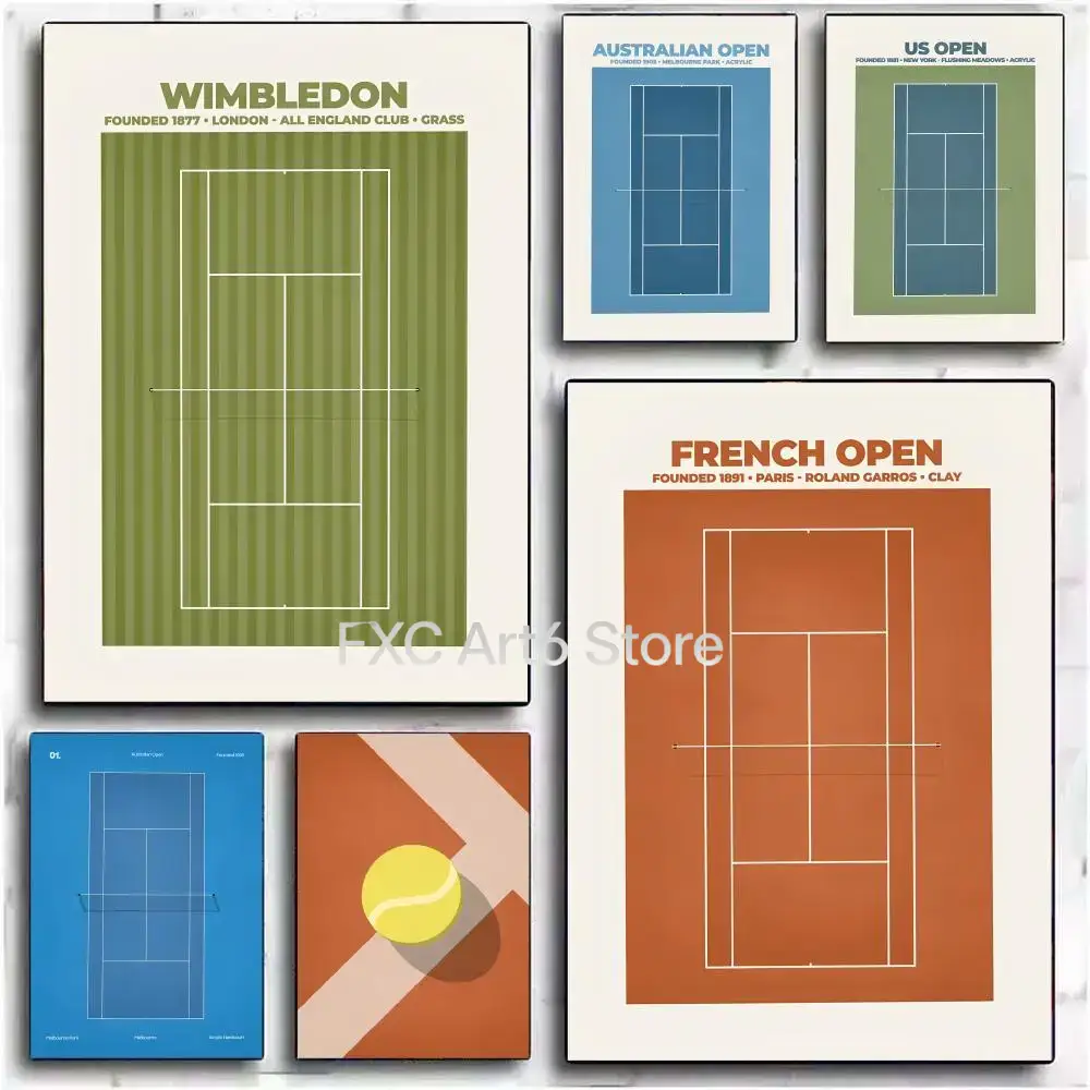 Badminton Poster - Frameless Grand Slam Tennis Painting Calligraphy