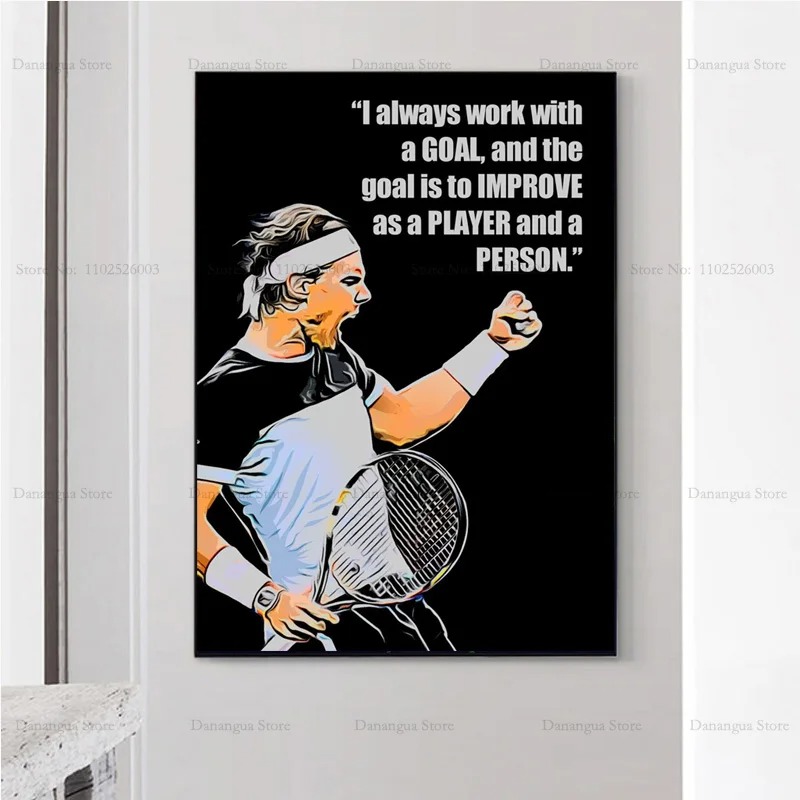 Rafaels New Quotes Nadals Tenn - Badminton Poster recension och pris