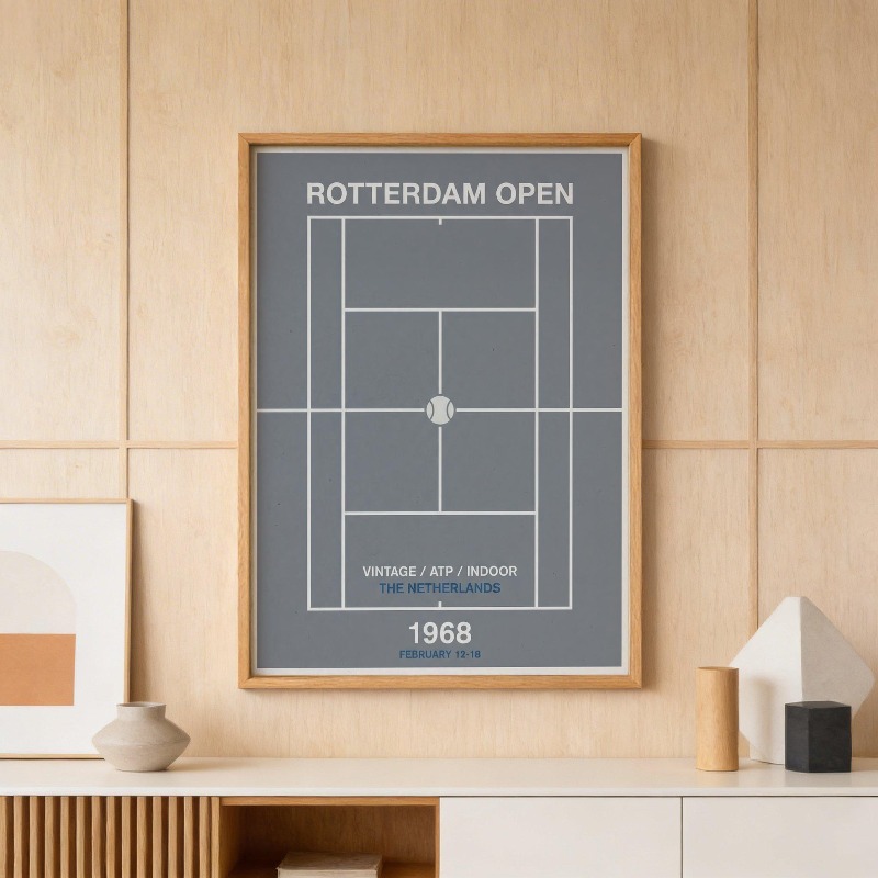 Vintage Tennis Basketball Wall - Badminton Poster recension och pris