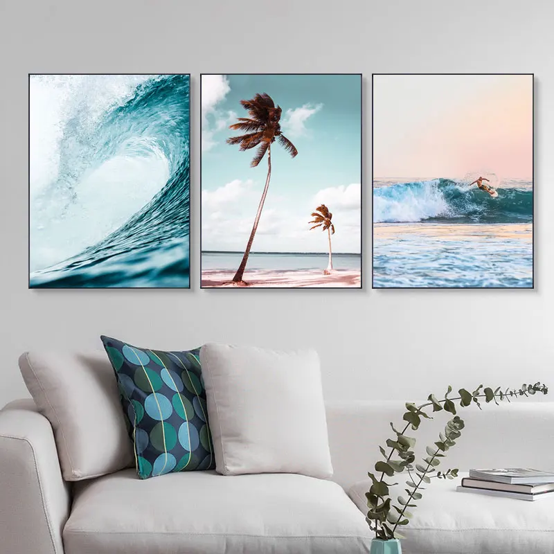 Seasacape Sunset Canvas Painti - Badminton Poster recension och pris