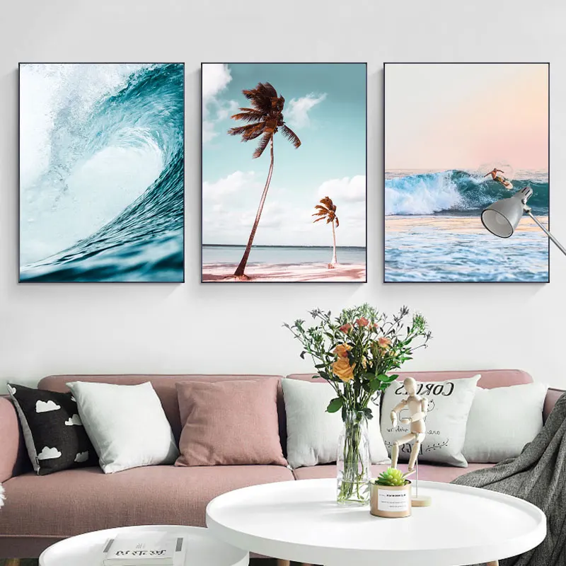 Seasacape Sunset Canvas Painti - Badminton Poster recension och pris