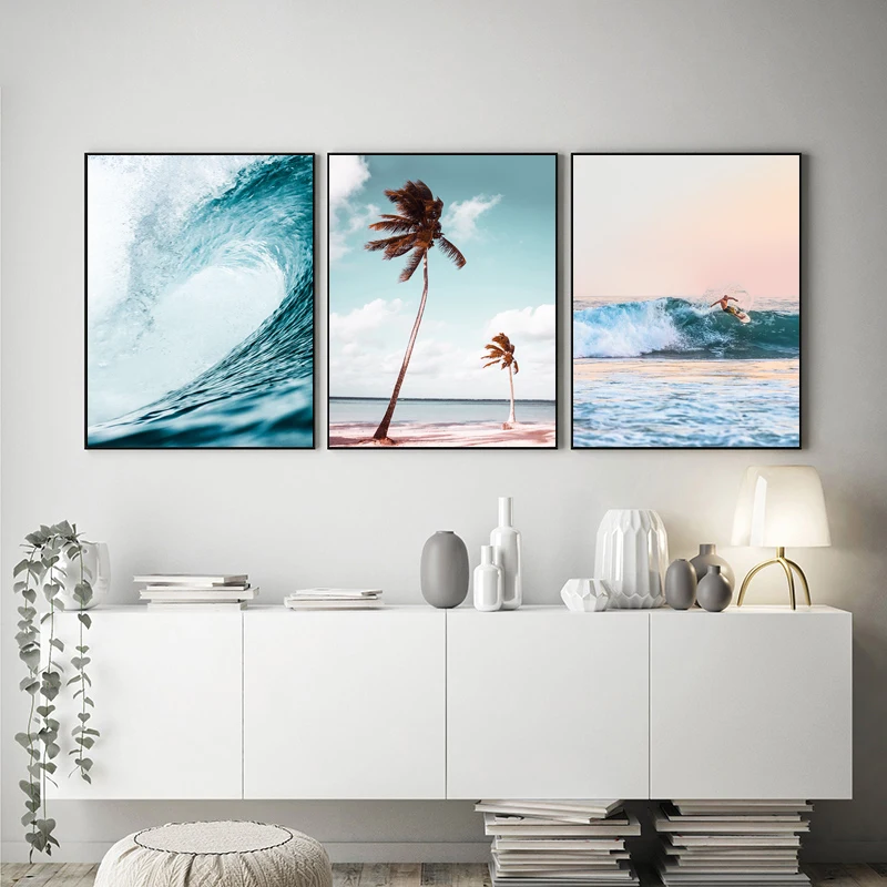 Seasacape Sunset Canvas Painti - Badminton Poster recension och pris