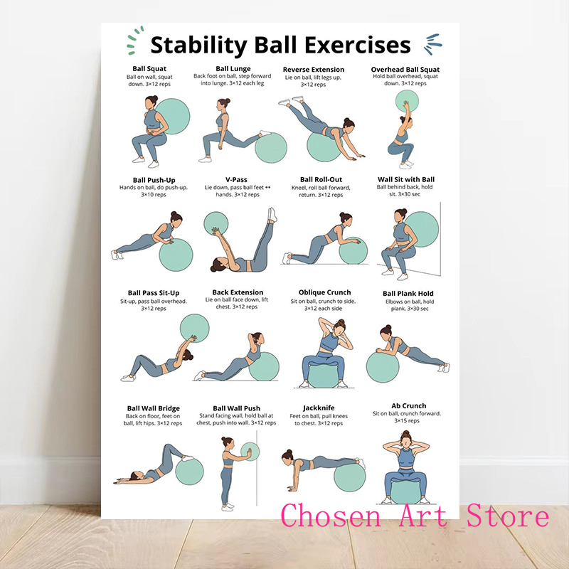 Fitness Exercise Schedule Post - Badminton Poster recension och pris
