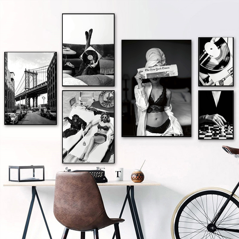 Black and White Vintage Wall A - Badminton Poster recension och pris