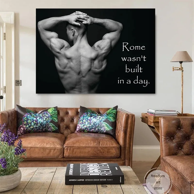 Gym Motivation Muscle Man Body - Badminton Poster recension och pris