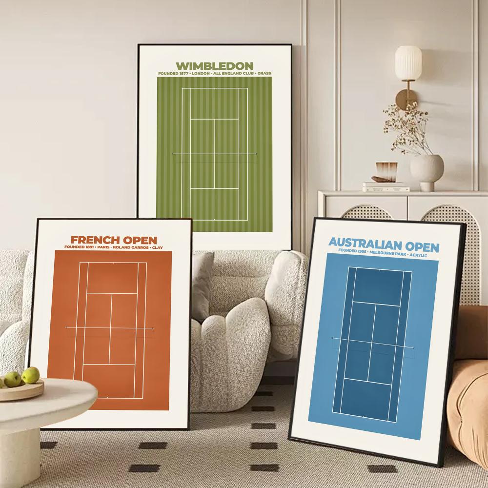 Frameless Grand Slam Tennis Pa - Badminton Poster recension och pris