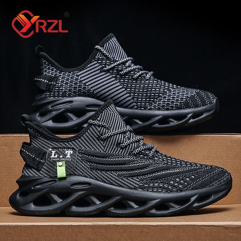 YRZL Men Sports Running Black  - Badminton Shoes recension och pris